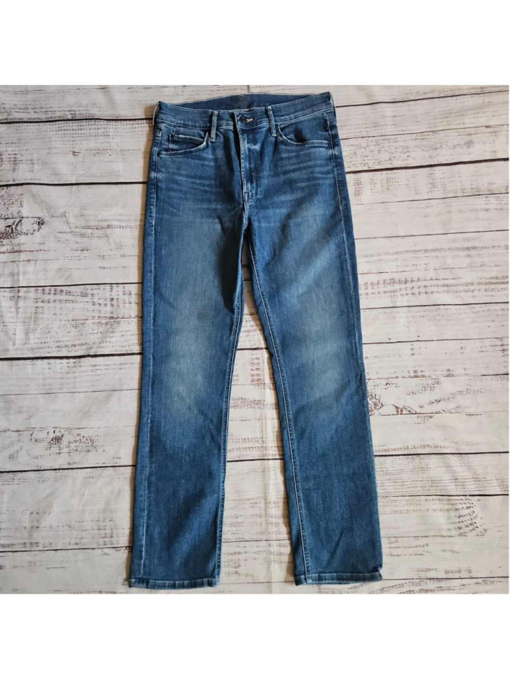 Mother The Mid Rise Dazzler Ankle Wish On A Star Womens 28 Slim Straight